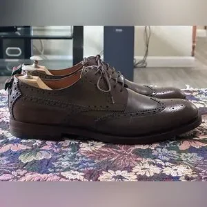 Gucci Signature Stripe Wingtip Brown Leather Men’s Brogue Oxfords Size 11 US 12 Gucci | Shoes | Gucci Signature Stripe Wingtip Brown Leather  main image 3